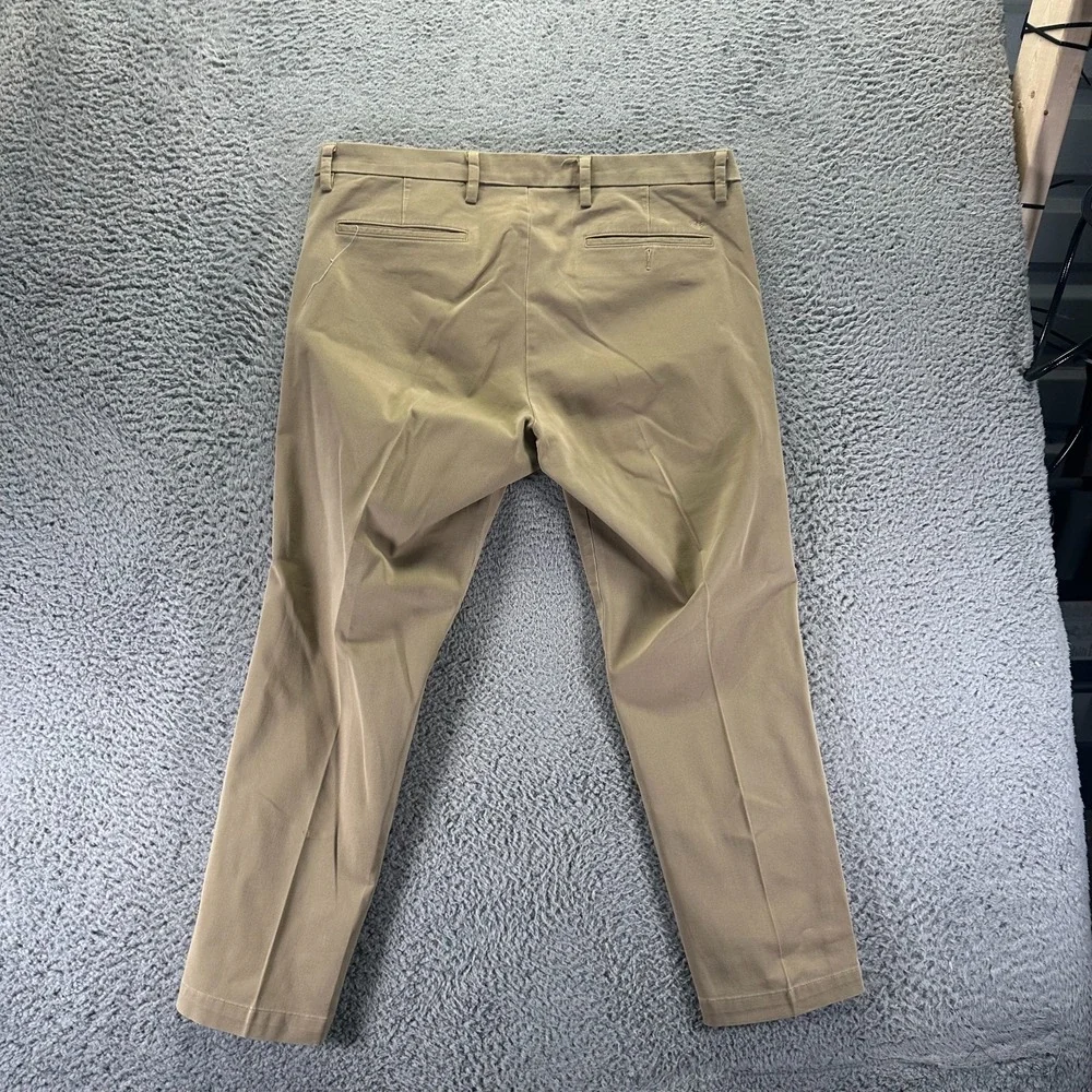 Dockers Smart 360 Flex Pant Mens 38x28 Brown Cotton Khakis Straight Leg Workwear